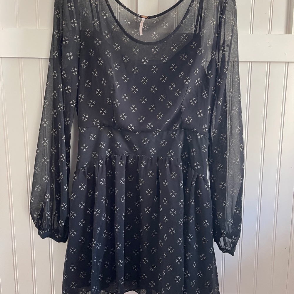 Free People Dress Boho Long sleeve flowy